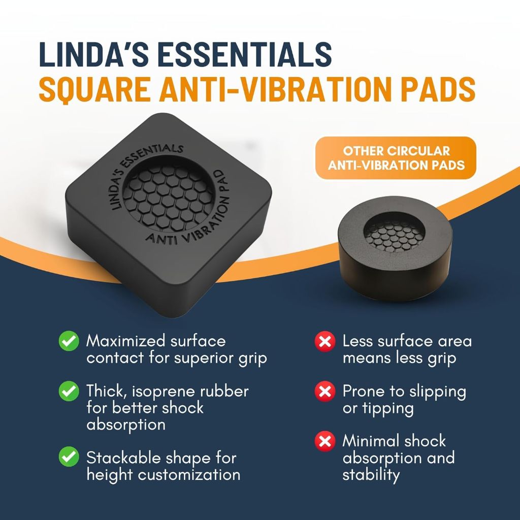 Anti Vibration Pads for Washing Machine and Dryer (Set of 8)