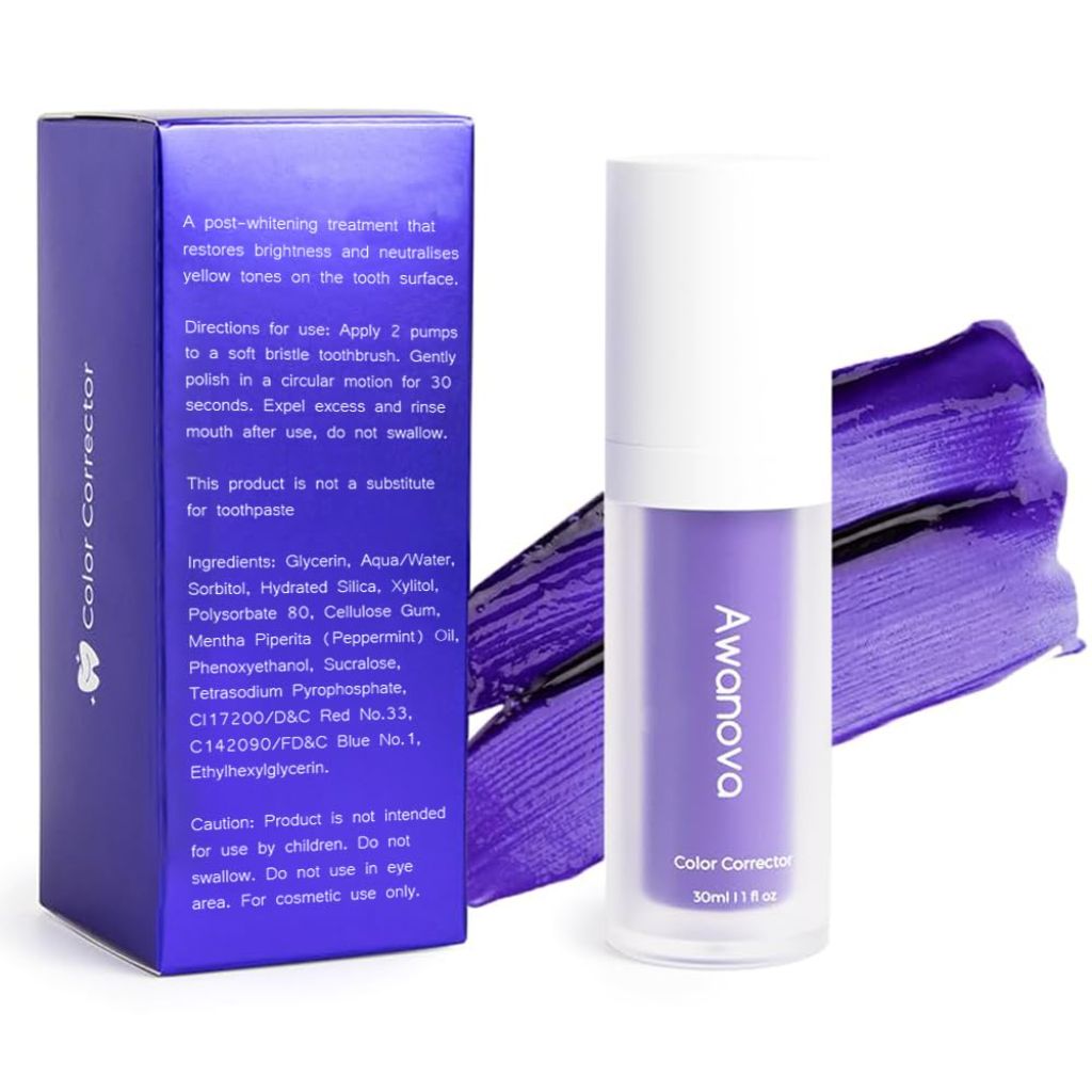 Awanova 30ml Purple Toothpaste for Teeth whitening - 30mL