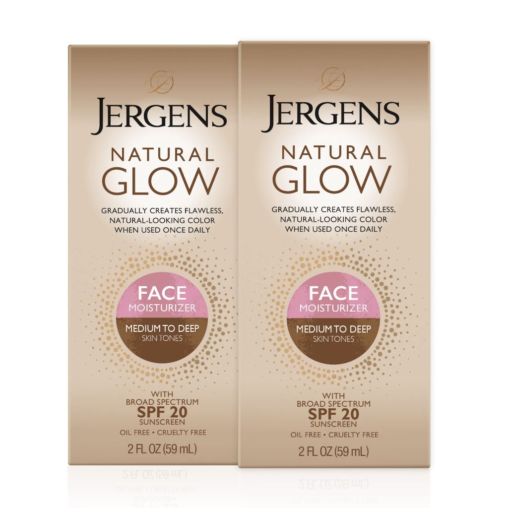 Jergens Natural Glow Face Self Tanner Lotion with SPF 20, 2 Oz(Pack of 2)