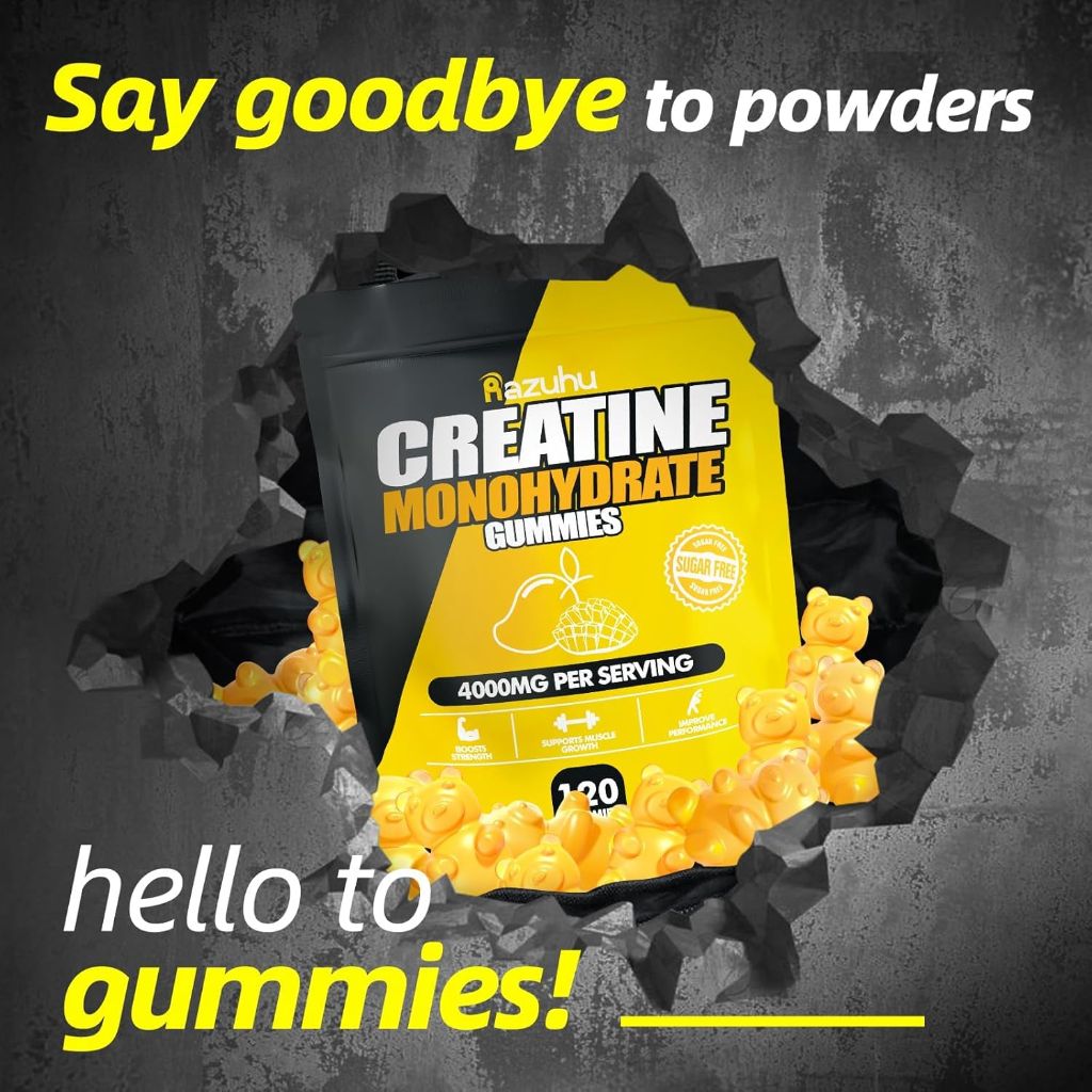 Creatine Monohydrate Gummies, 120 Count (Mango)