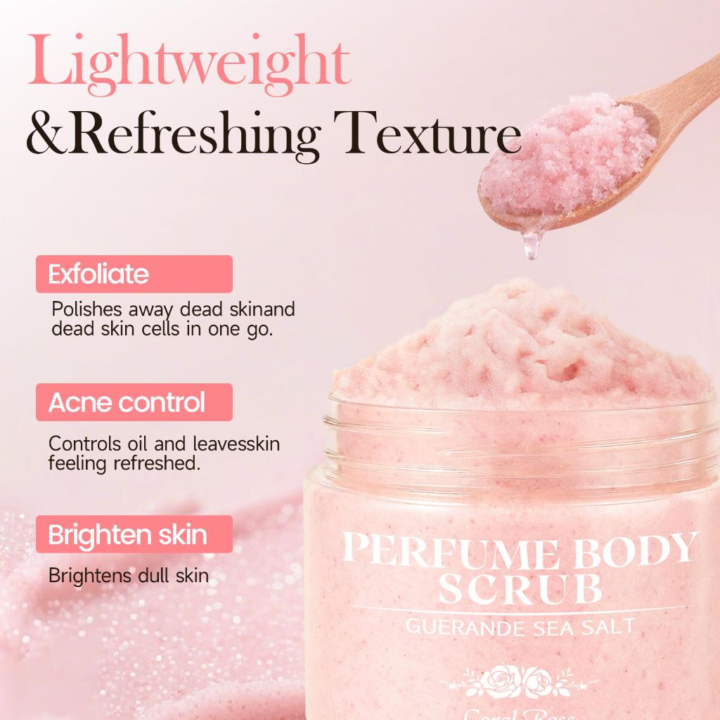 Aromatherapy Body Scrub with Guérande Sea Salt & Coral Rose