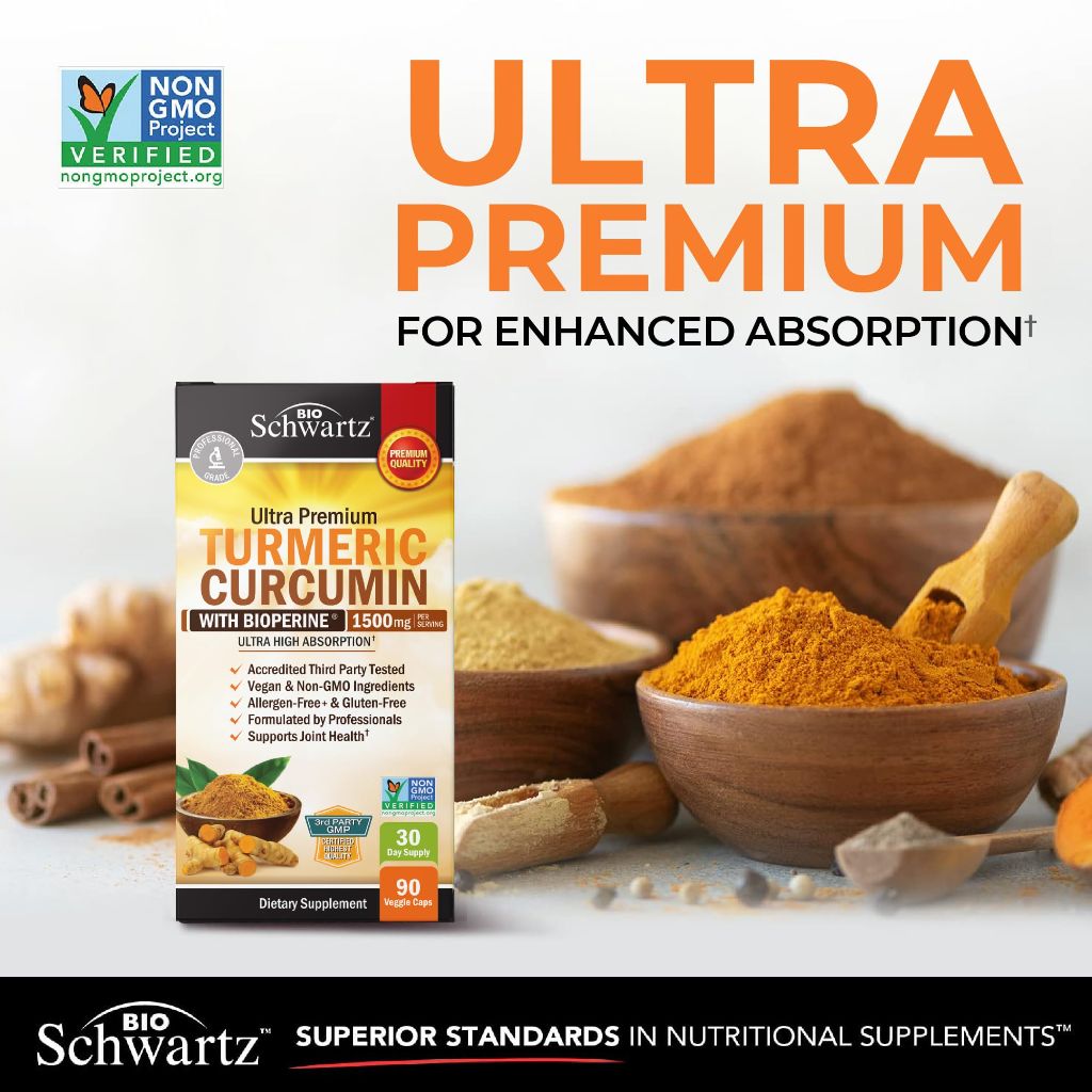 Turmeric Curcumin with Black Pepper Extract 1500mg - 90 Capsules