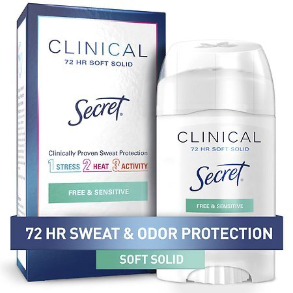 Secret Clinical Soft Solid Antiperspirant and Deodorant  Unscented Sensitive  1.6 oz