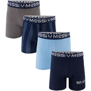 Messi BOYS 4PK STRETCH BOXER BRIEFS - size Large