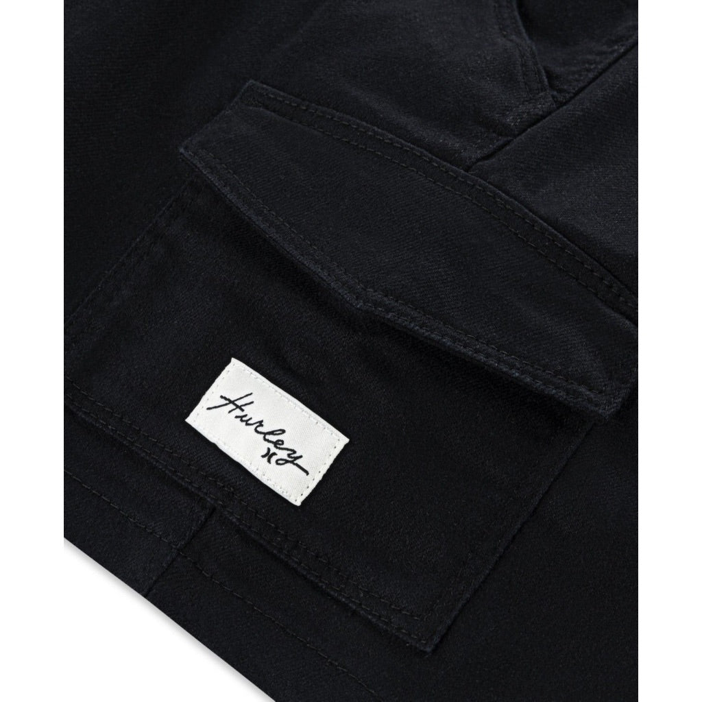 Hurley Girls Pull-on Woven Cargo Shorts - Black, Large