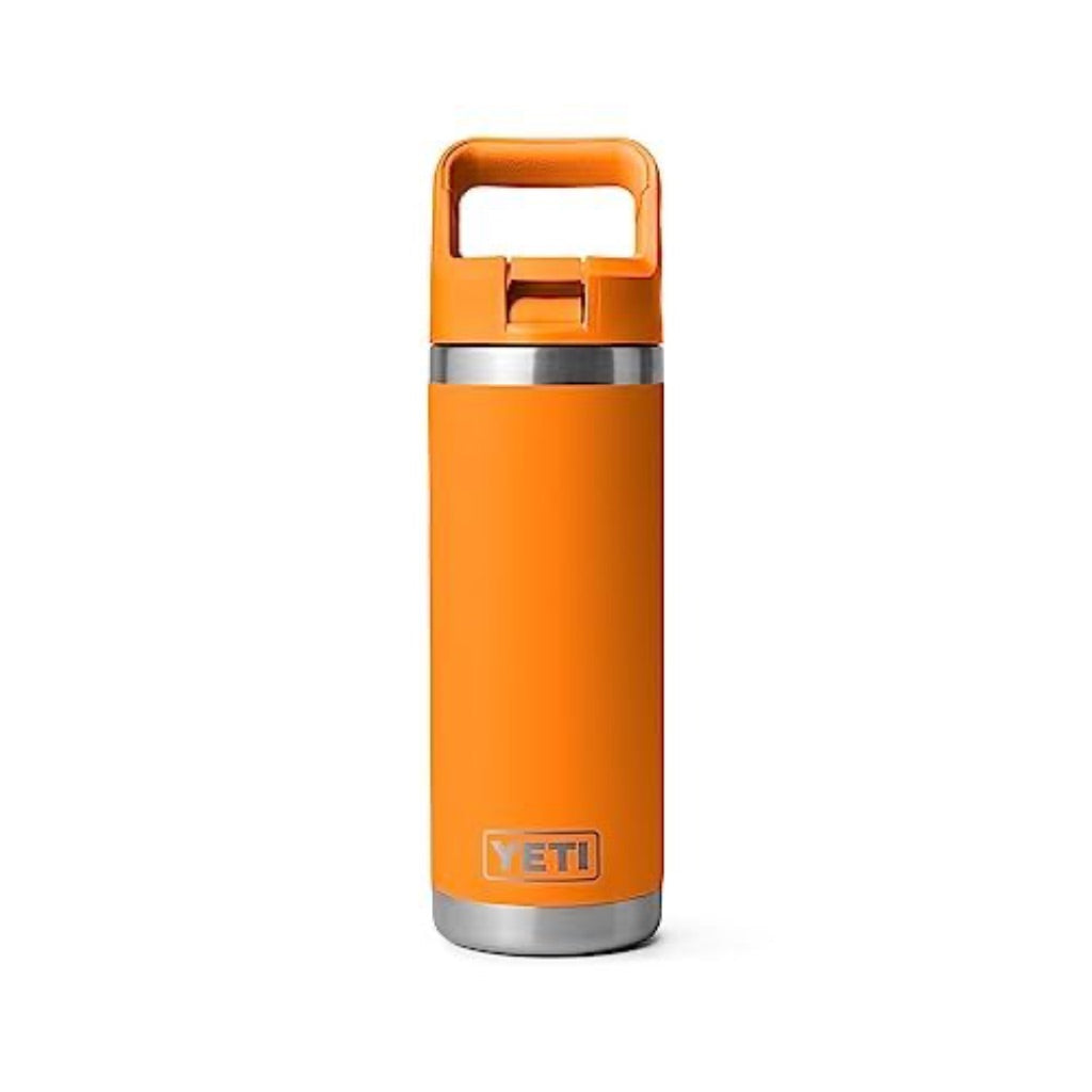 YETI 18 Oz. Rambler Bottle with Color-Matched Straw Cap, King Crab Orange