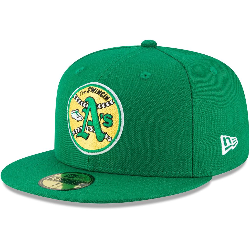 Oakland Athletics New Era Cooperstown Collection Wool 59FIFTY Fitted Hat - Green Size 7 7/8