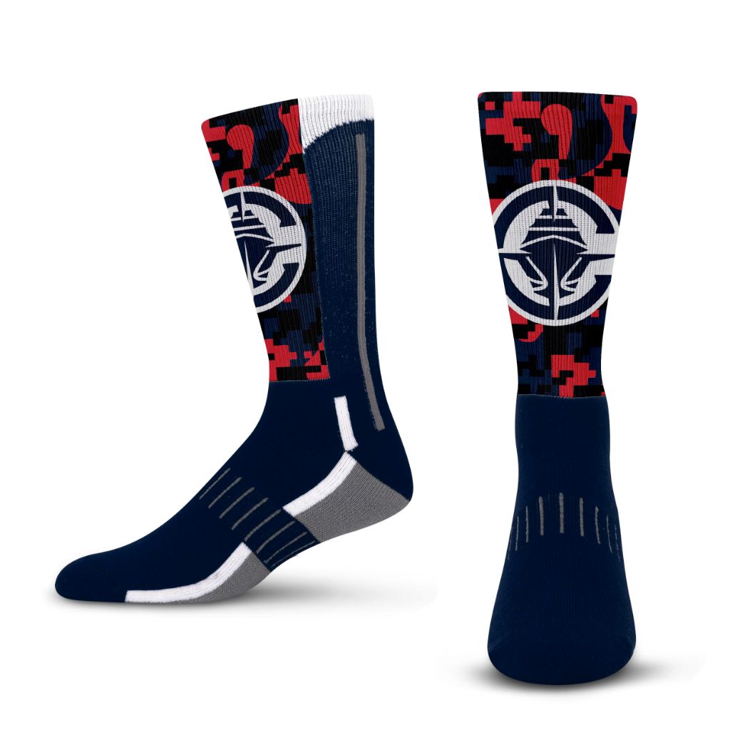For Bare Feet NBA LOS ANGELES CLIPPERS Digi Mashup Crew Sock, Youth