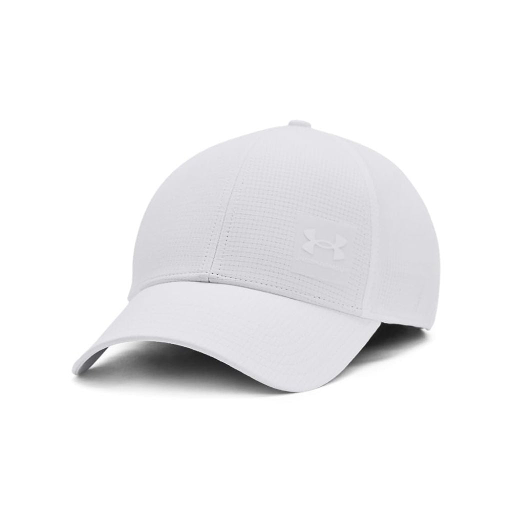 Under Armour Men's Iso-Chill ArmourVent Stretch Fit Hat, White/White, Medium/Large