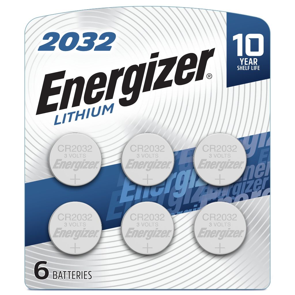 Energizer 2032 Batteries (6 Pack), 3V Lithium Coin Batteries