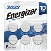 Energizer 2032 Batteries (6 Pack), 3V Lithium Coin Batteries