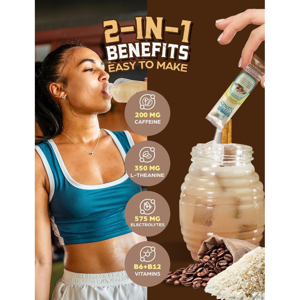 KLASS VIDA Hydration + Energy Electrolyte Drink Mix | 15 Single-Serve Stick Packs