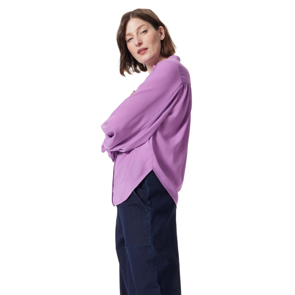 DO by Dee Ocleppo Women's Jane Long Sleeve Button Front Blouse Standard, XS