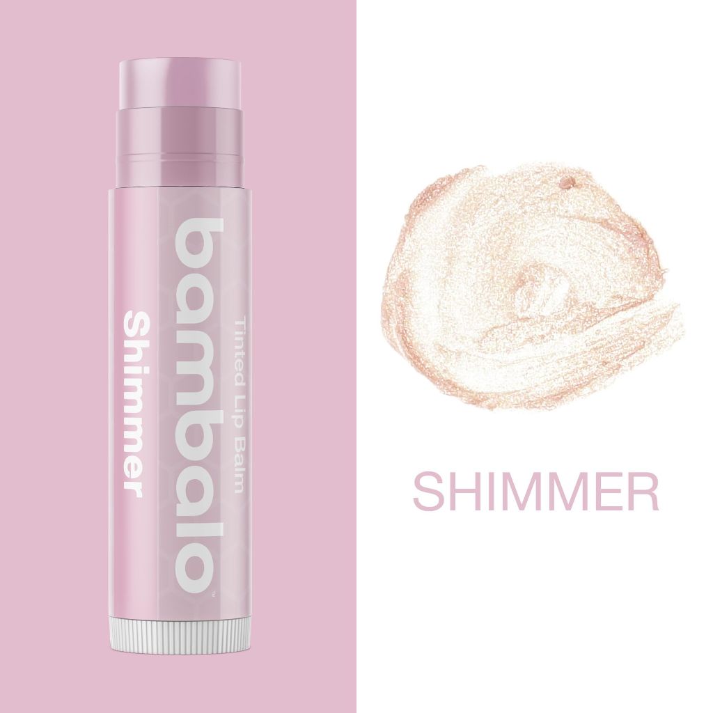 Bambalo Tinted Lip Balm Shimmer - 4pk