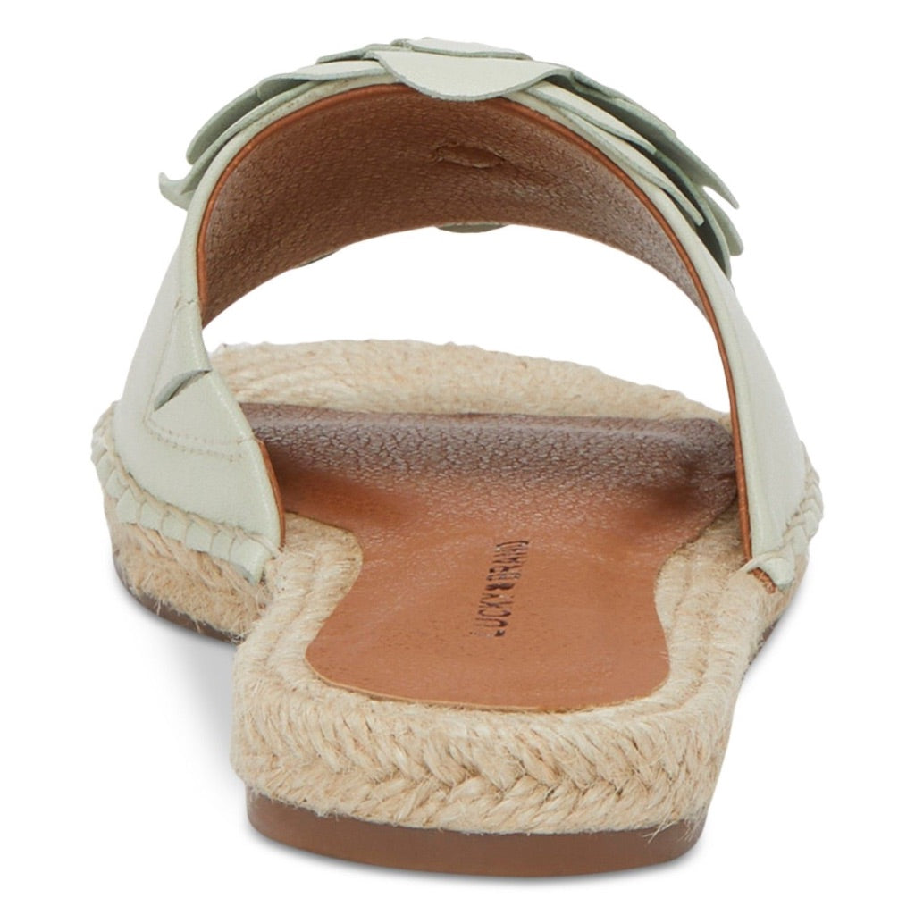 Lucky Brand Biricha Floral Flat Sandals Women's Sandals Peppermint : size 8 B - Medium, Leather