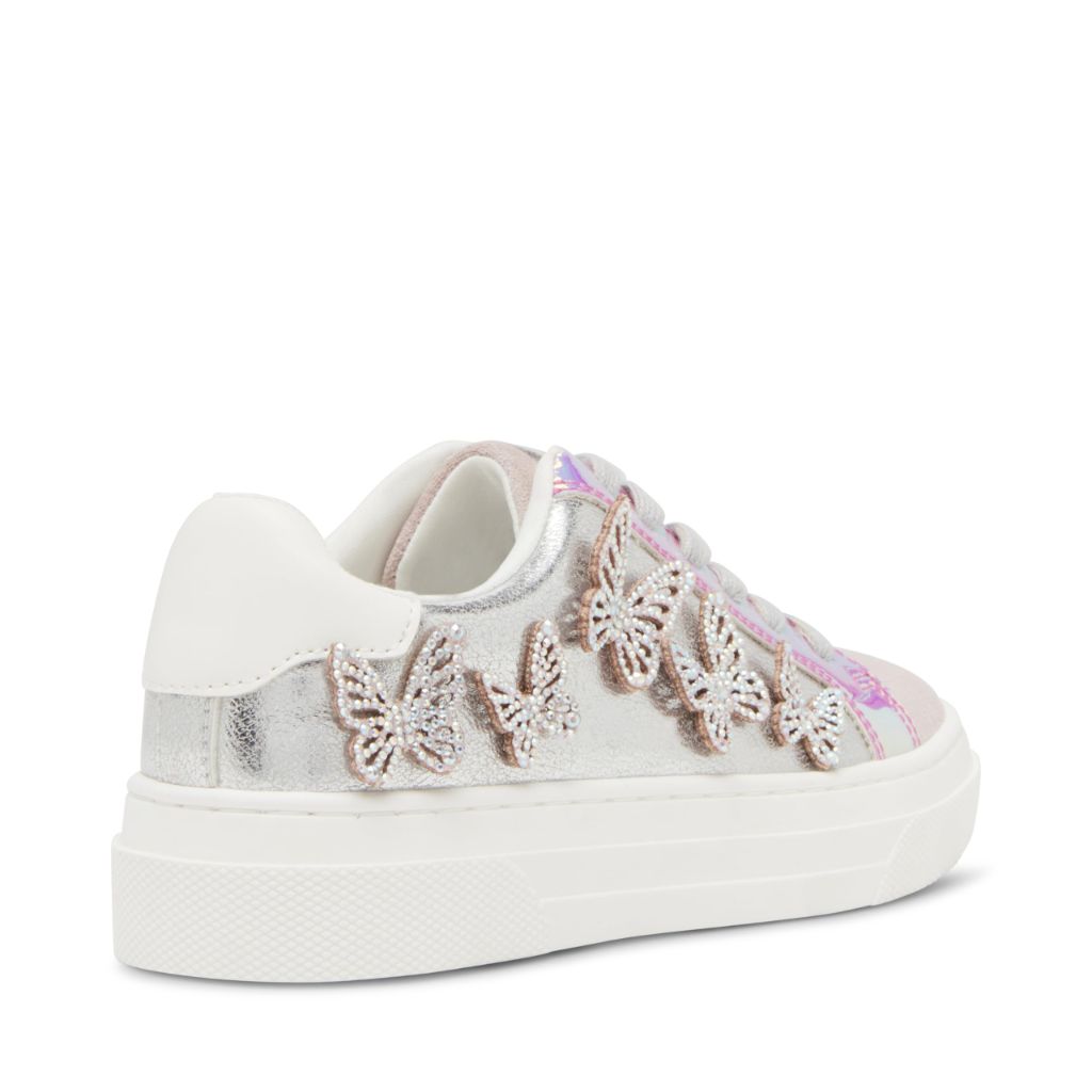 Steve Madden Girls Shoes Flori Sneaker, Iridescent, 9