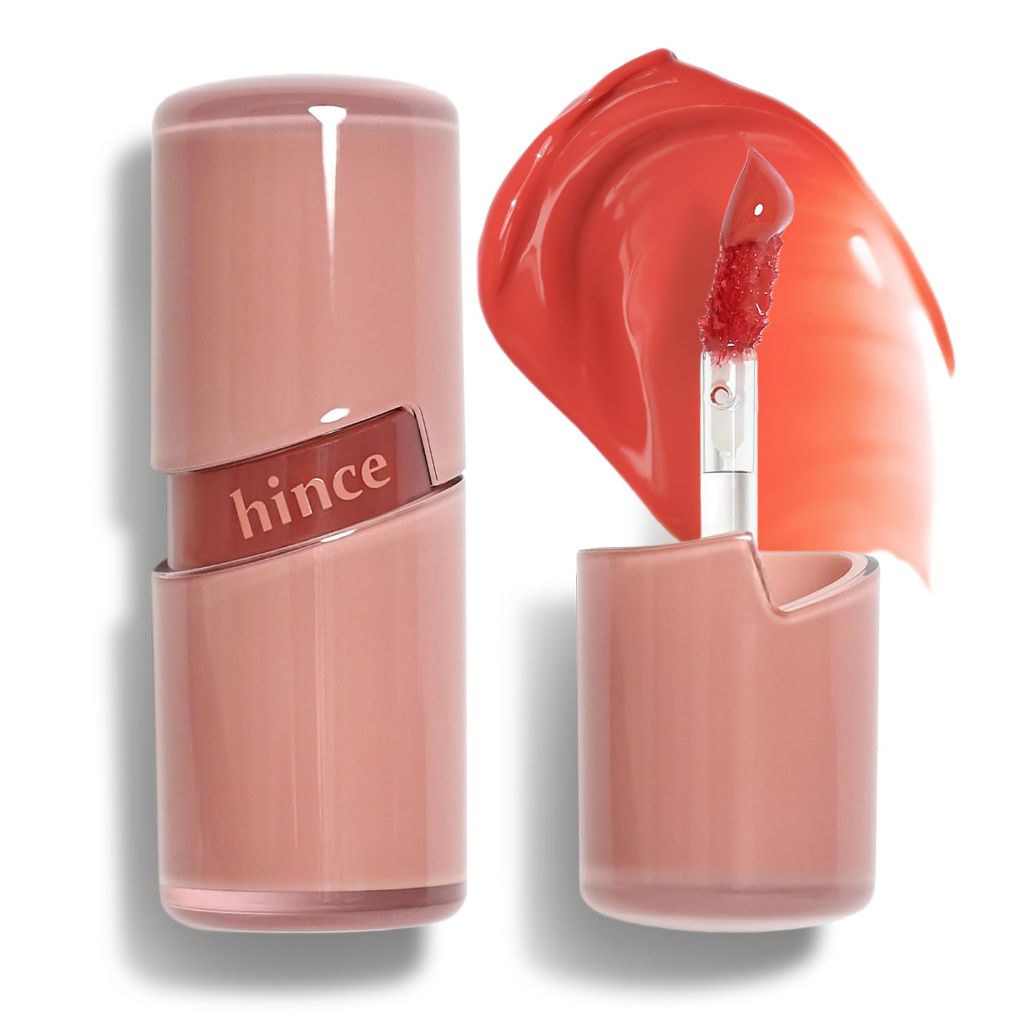 HINCE Raw Glow Lip Tint - Stain Glazed, Glossy Dewy Lip Gloss 0.13 fl.oz. (RAWPRICOT, 03)