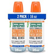 TheraBreath Whitening Mouthwash, Alcohol-Free, Dazzling Mint - 16 fl. oz. (2 Pack)