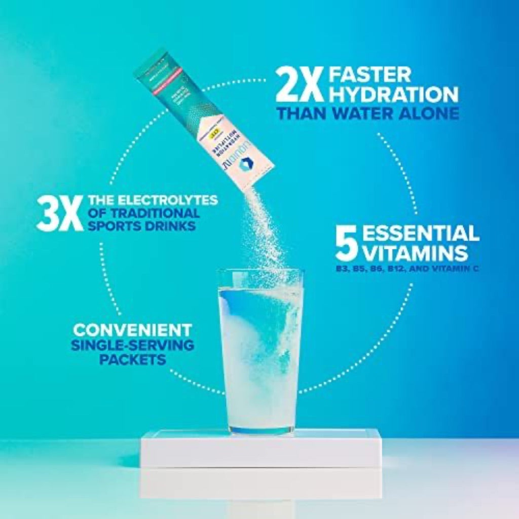 Liquid I.V. Hydration Multiplier - Strawberry Lemonade - Hydration Powder Packets | Electrolyte Drink Mix | Easy Open Single-Serving Stick | Non-GMO |