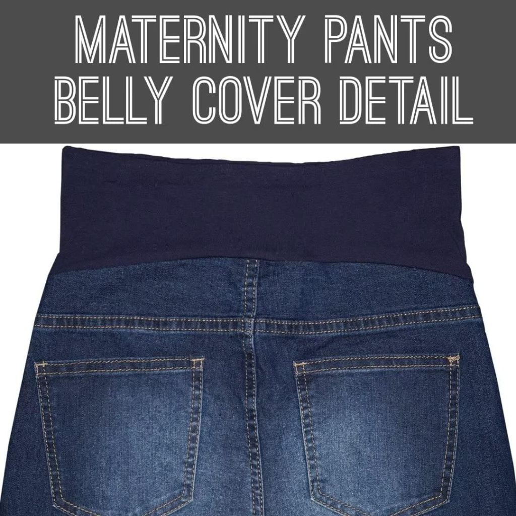 Hybrid & Company Women Super Comfy Stretch Maternity Bermuda Short - Darkwash - Size 2X