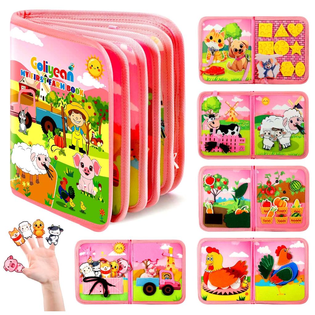 GOLIYEAN Montessori Busy Book for Toddlers 1-3