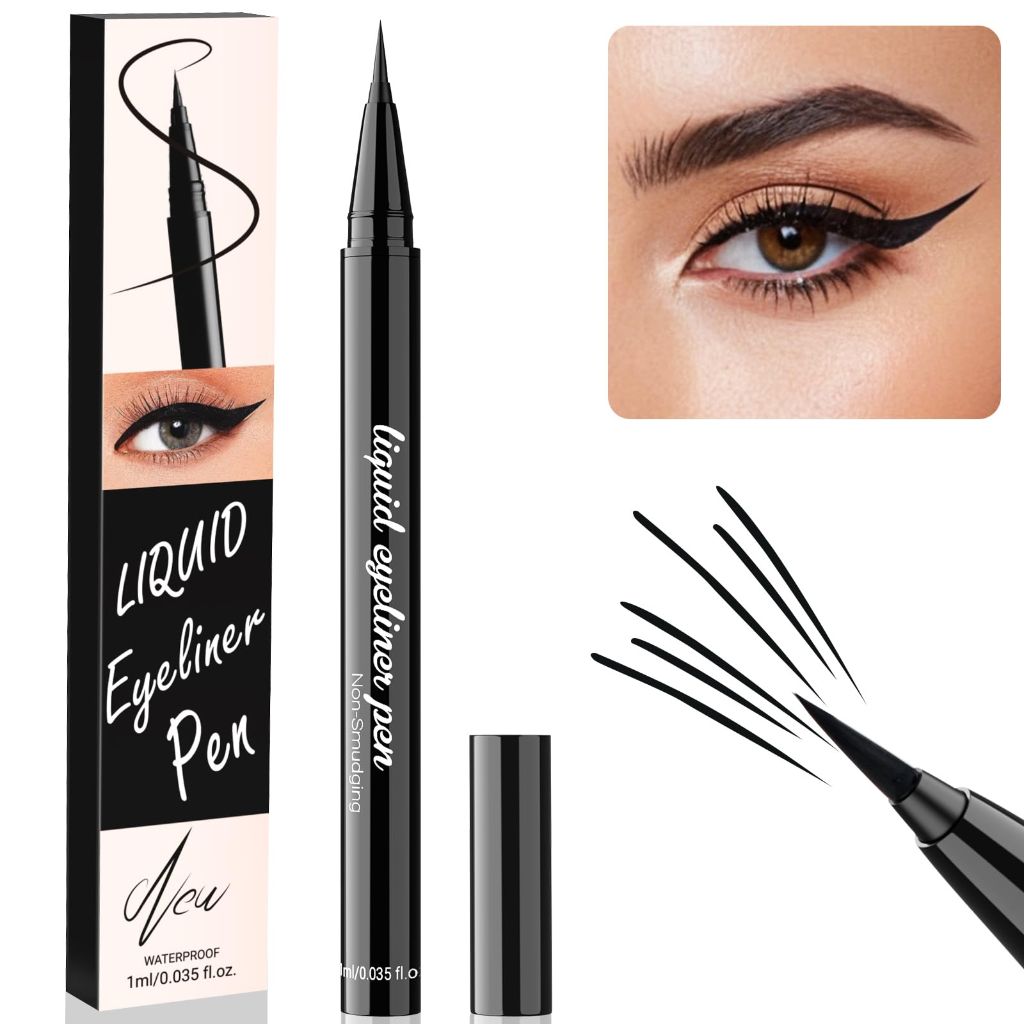 water proof Liquid Eyeliner - for Woman, Smudge-Proof Black 0.035 fl.oz