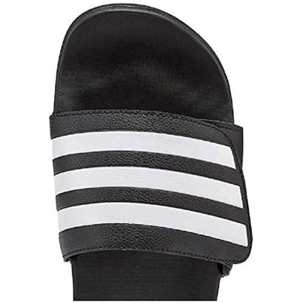 SZ 12, Adidas Men's Adilette Slide Comfort Lightweight Sandal (Black/White)