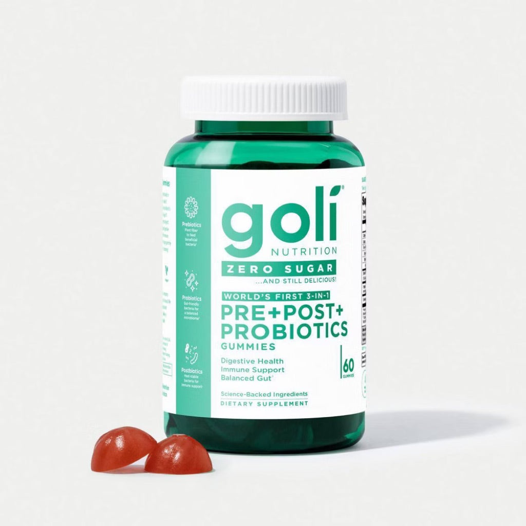 Goli Nutrition Pre Post Probiotics Sugar Free Vegan Dietary Supplement Gummies - 60ct