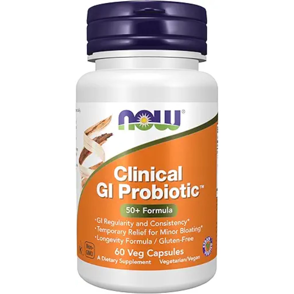 NOW Foods - Clinical GI Probiotic Healthy Intestinal Flora - 60 Vegetarian Capsules