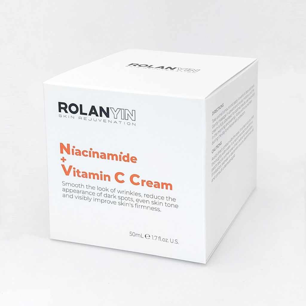 ROLANYIN Niacinamide + Vitamin C Cream Deep Hydration Anti Aging Revitalizing Pore Minimizing 1.7oz
