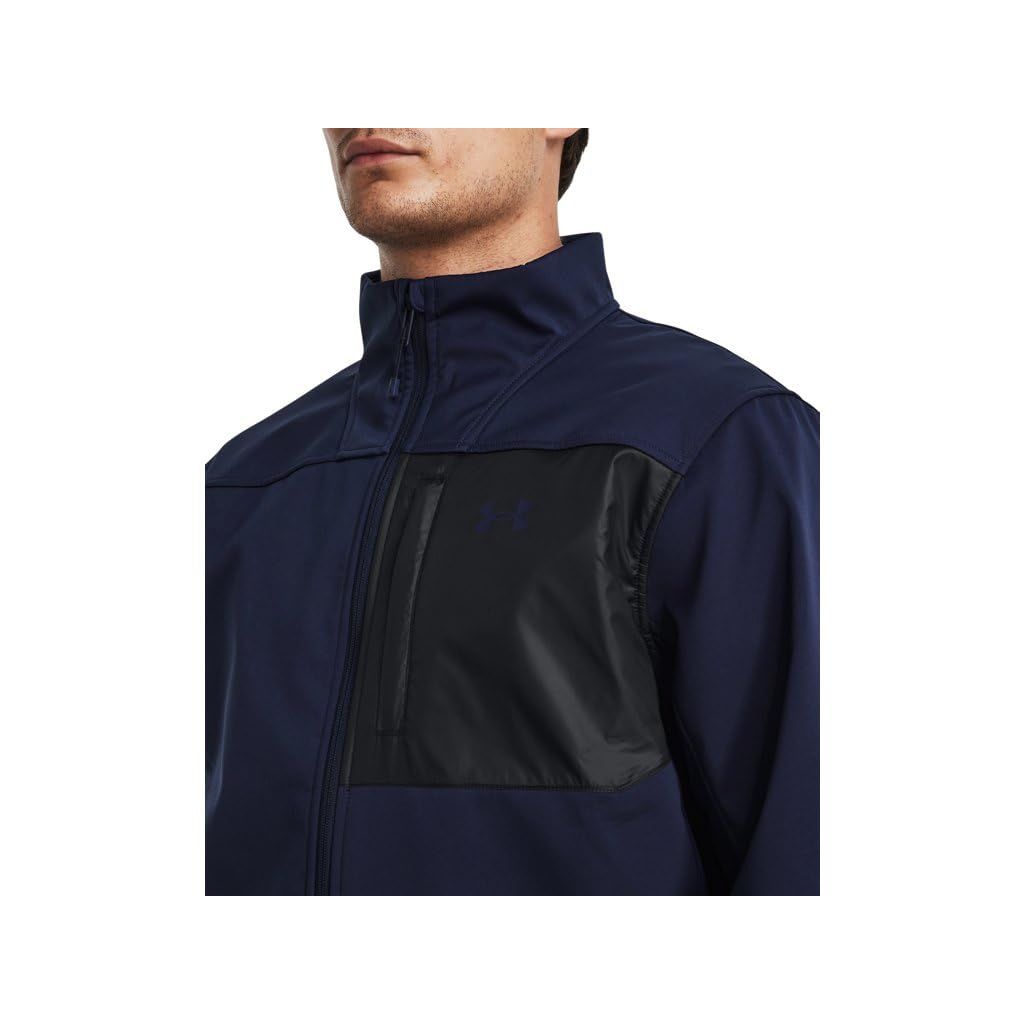 Under Armour Men's ColdGear Soft Shell, Midnight Navy/Black SZ L