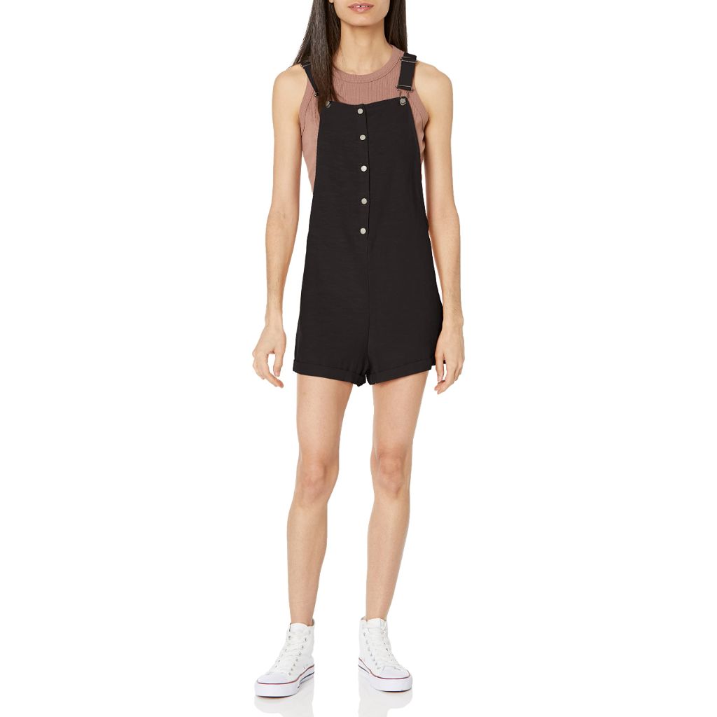Roxy Womens Back to Goodbye Shortalls Shorts, Anthracite - size S