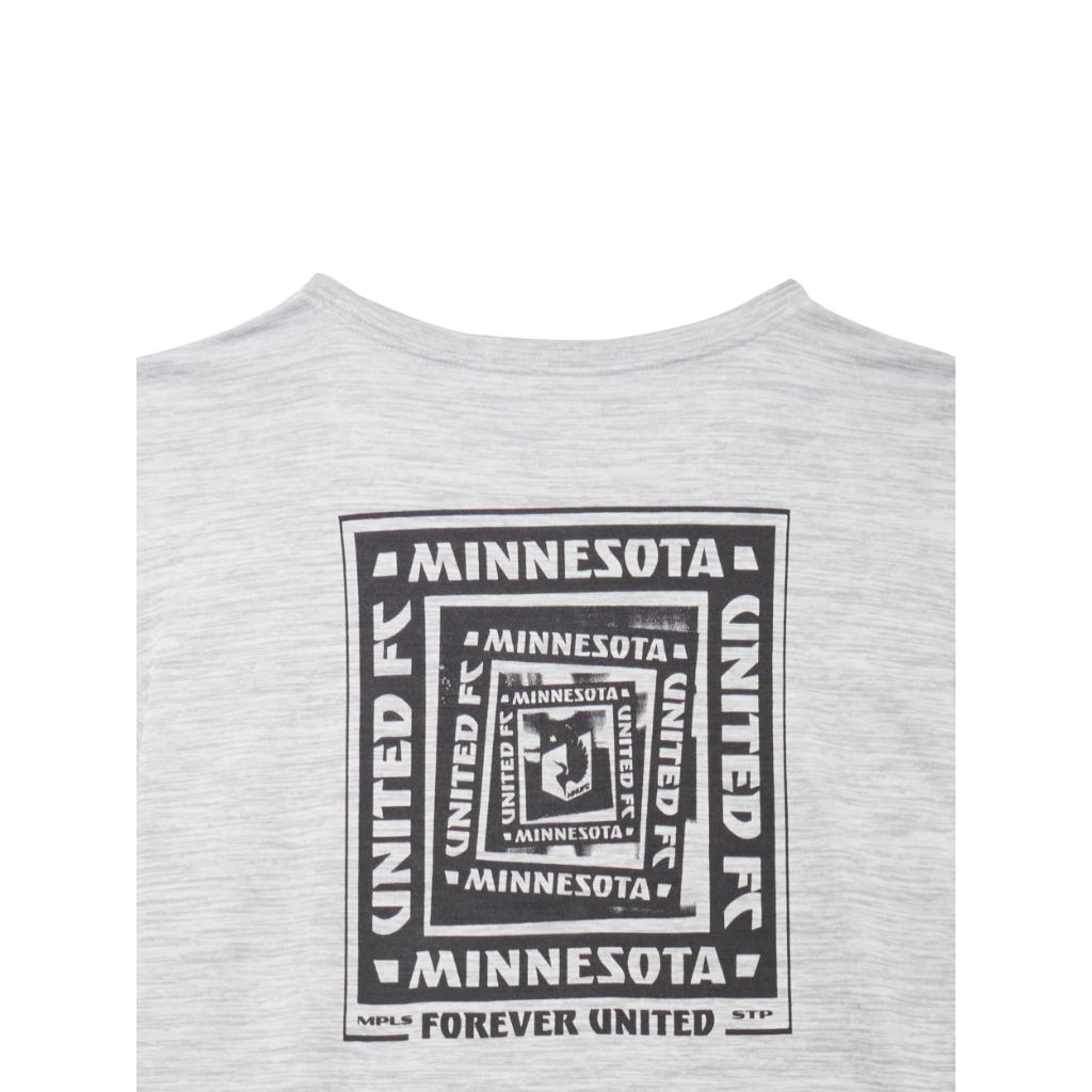 adidas Kids Minnesota United Pre-Game Short Sleeve Soccer T-Shirt, Grey - Large