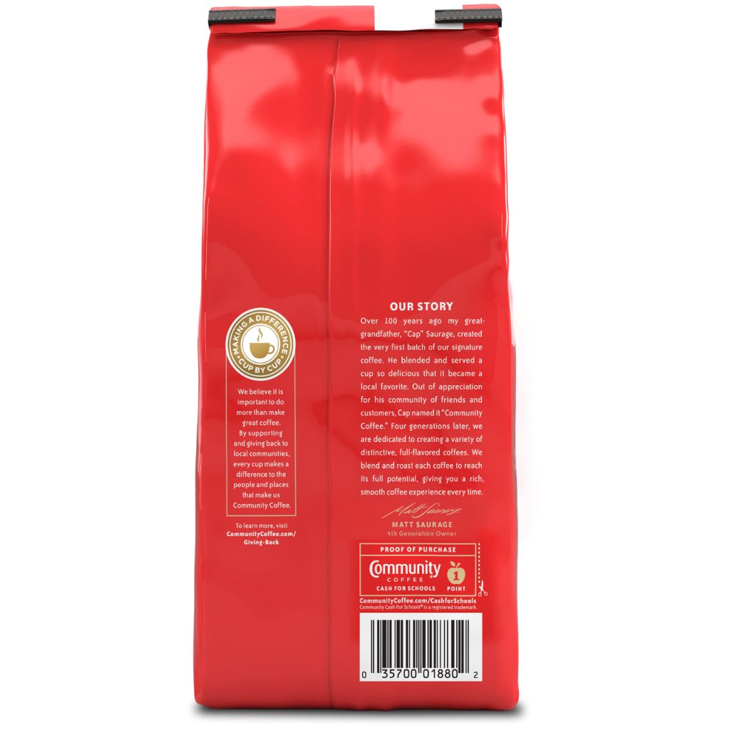 Community Coffee Breakfast Blend Medium Roast Whole Bean Coffee, 12 oz