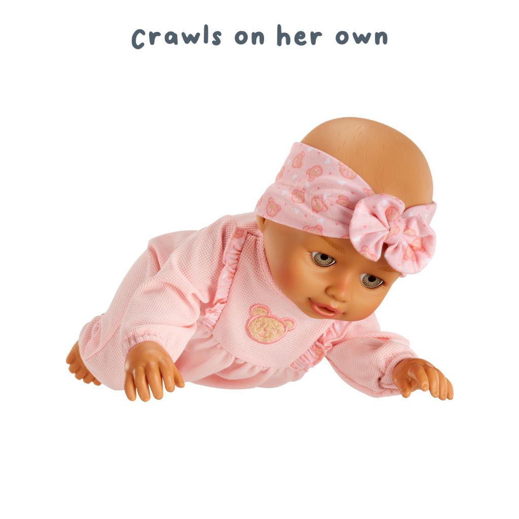 Baby Born Learn to Walk Baby Doll Olivia - Gray-Green Eyes: Realistic Features for Kids Ages 3+