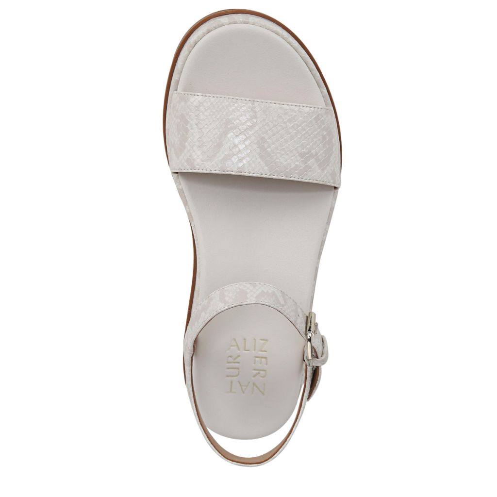 Naturalizer Womens Zane Ankle Strap Platform, Beige, Snake Pattern, Size 11 M