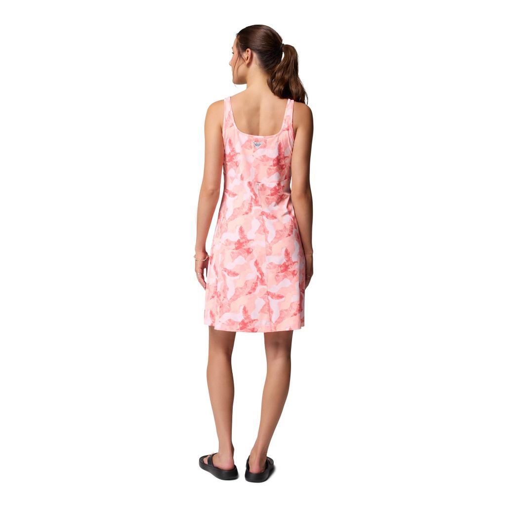 SZ S, Columbia Womens PFG Freezer III Sun Dress, Tiki Pink Leaf Camo