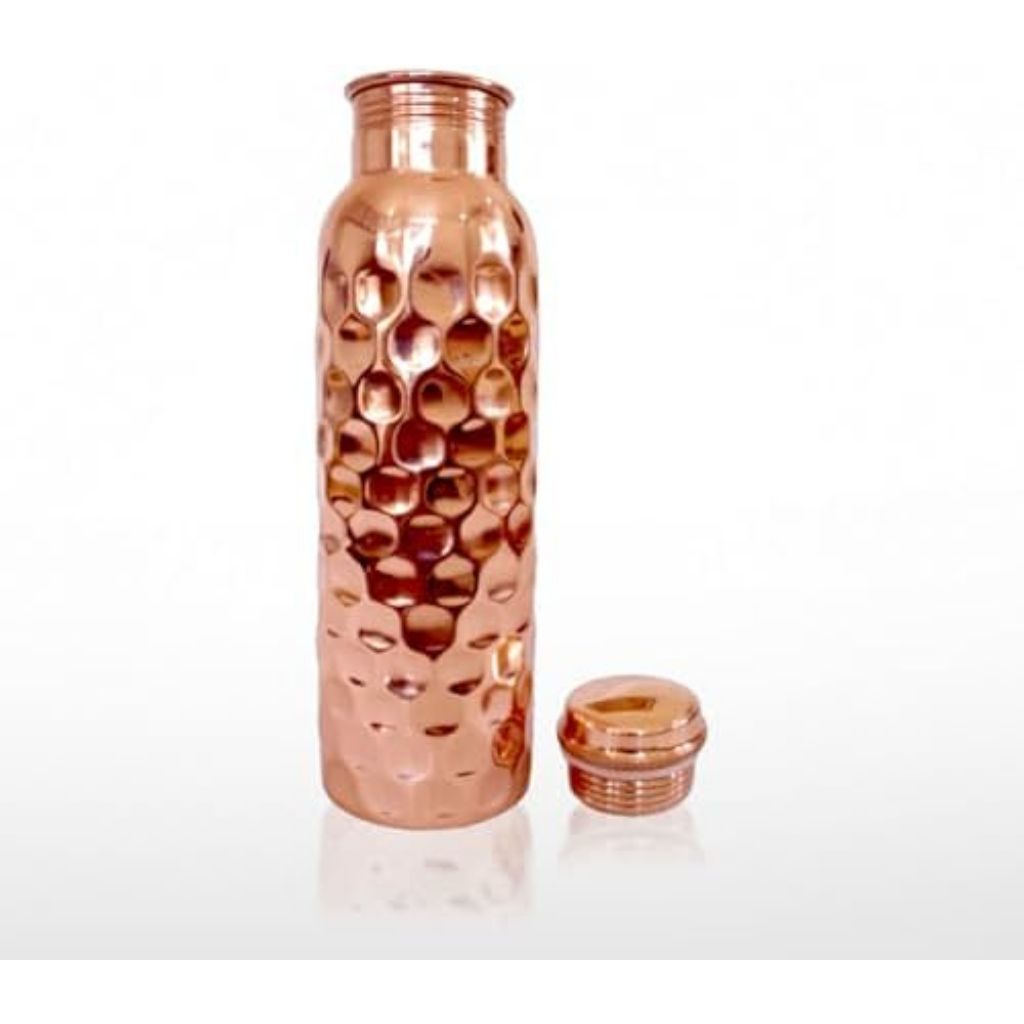 Ayurvedic Drinking Copper Water Bottle for Sports, Travel, Yoga & Everyday Use, Water Bottle for Gym, Office, Hiking, Outdoor Capacity 32 Oz (Design 1, 32 Oz)
