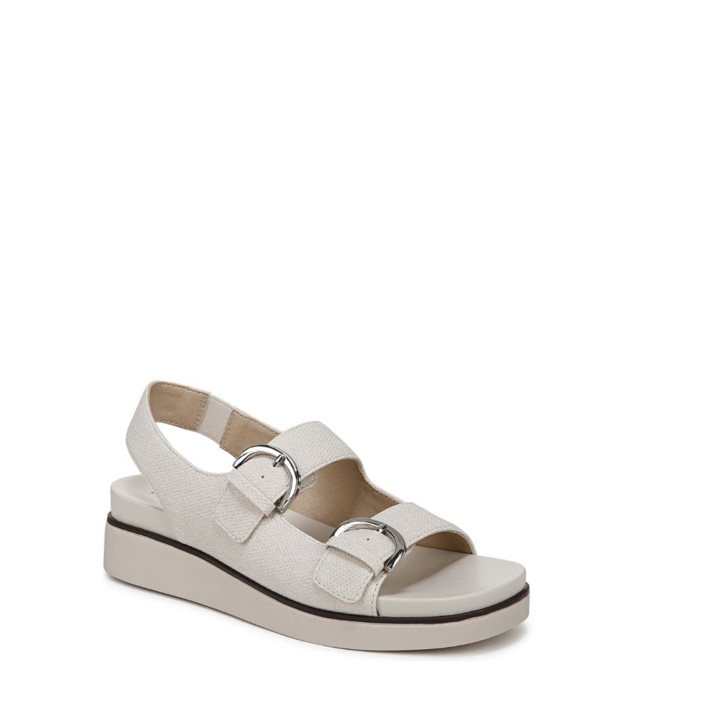 LifeStride Women's Goodie Slingback Sandals - Bone Faux Leather, Size 11