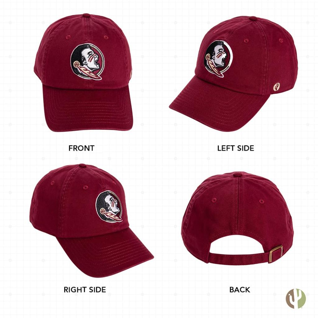 Desert Cactus Florida State University Baseball Hat Seminoles FSU | (Style C1) Red