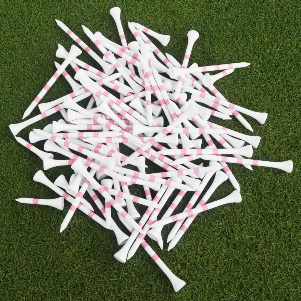 Three Striped Marking Wood Golf Tees 80 Count 3-1/4 inch with 20 Count 1-1/2 inch Tees Mixed Pack