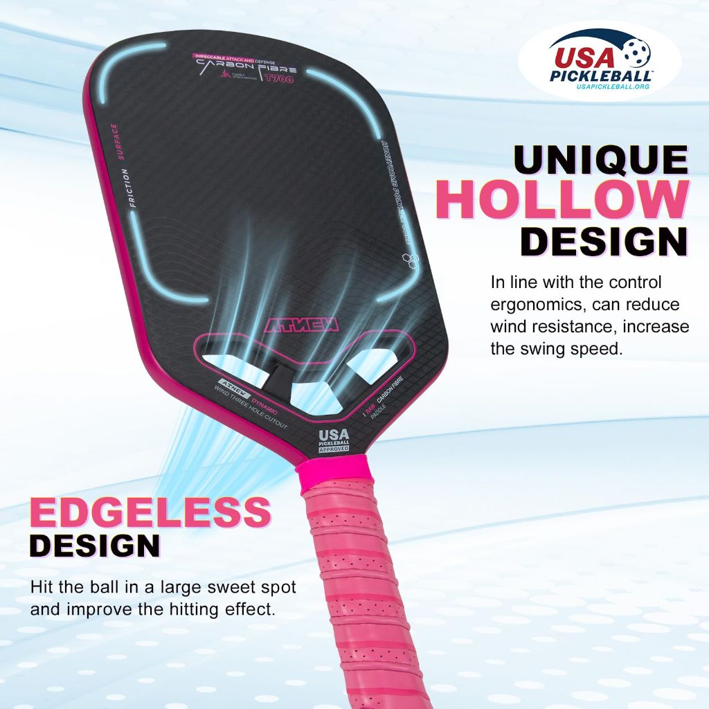 Atnew Pickleball Paddles T700 3K Carbon Fiber