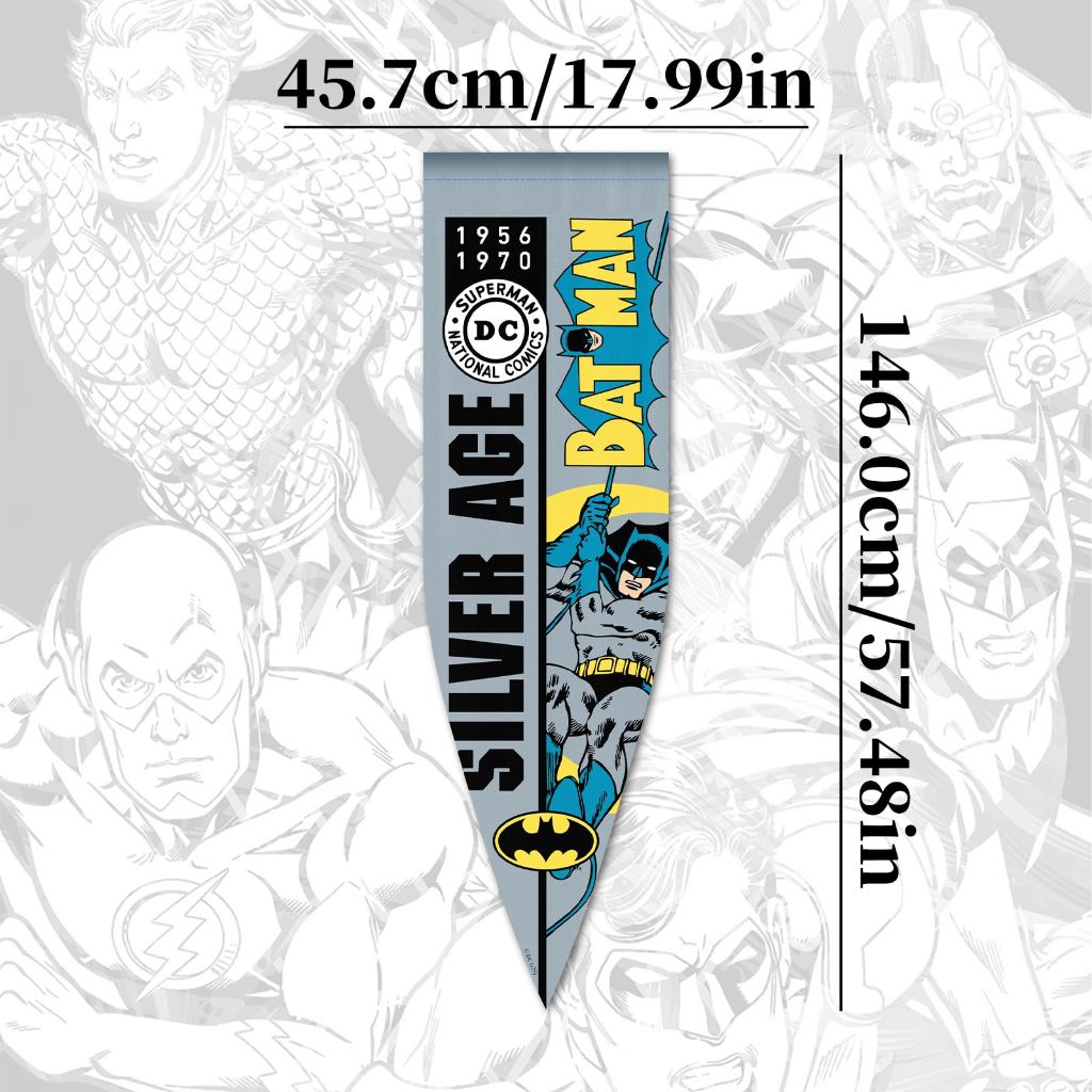 Banner Flag Officially Licensed Superhero Banner Flag,Birthday Party Supplies,Indoor/Outdoor Decor for Fans Parties & Events.