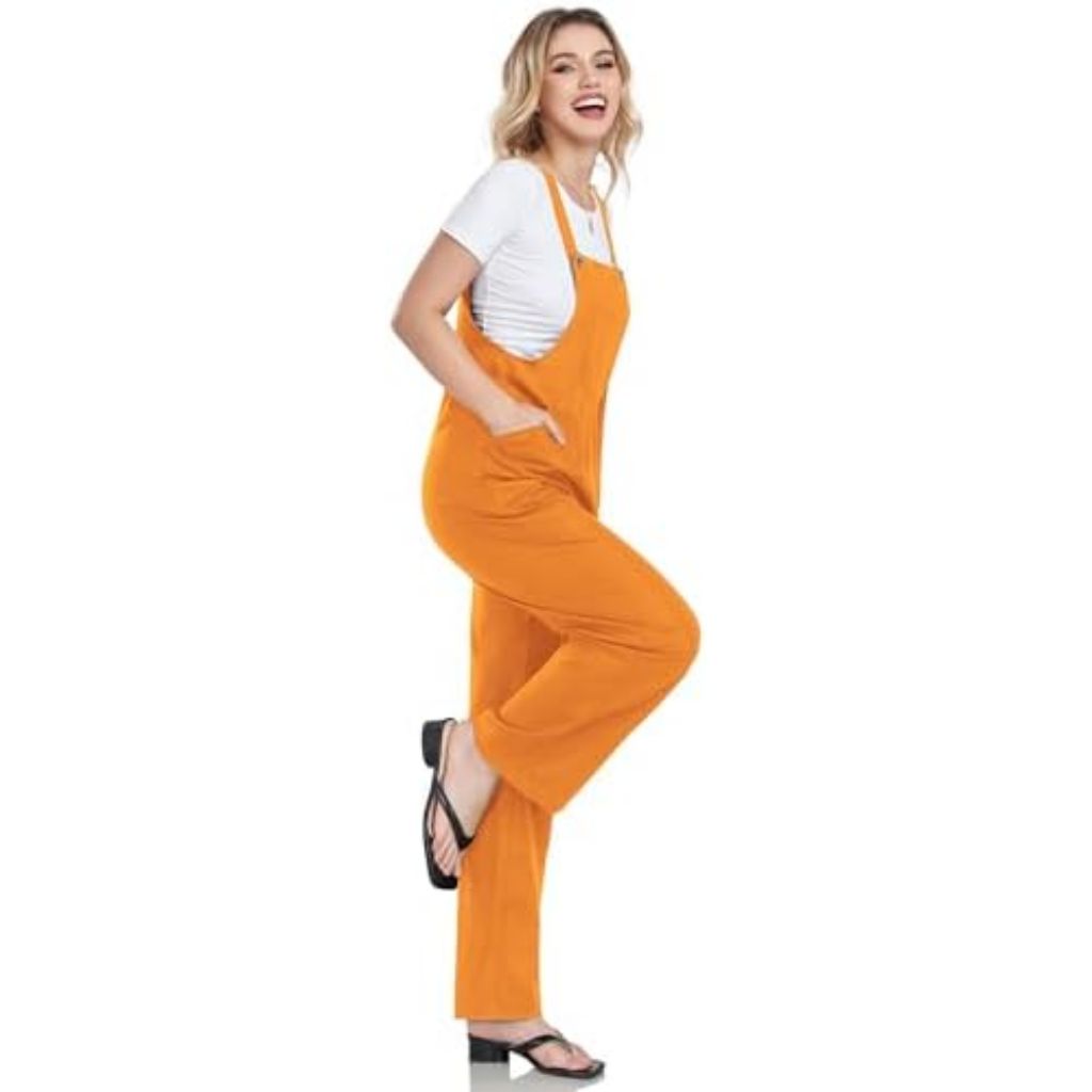 Lncropo Womens Causal Jumpsuits Wide Leg Boho Overalls Loose Rompers with Pockets Summer Bib Outfits