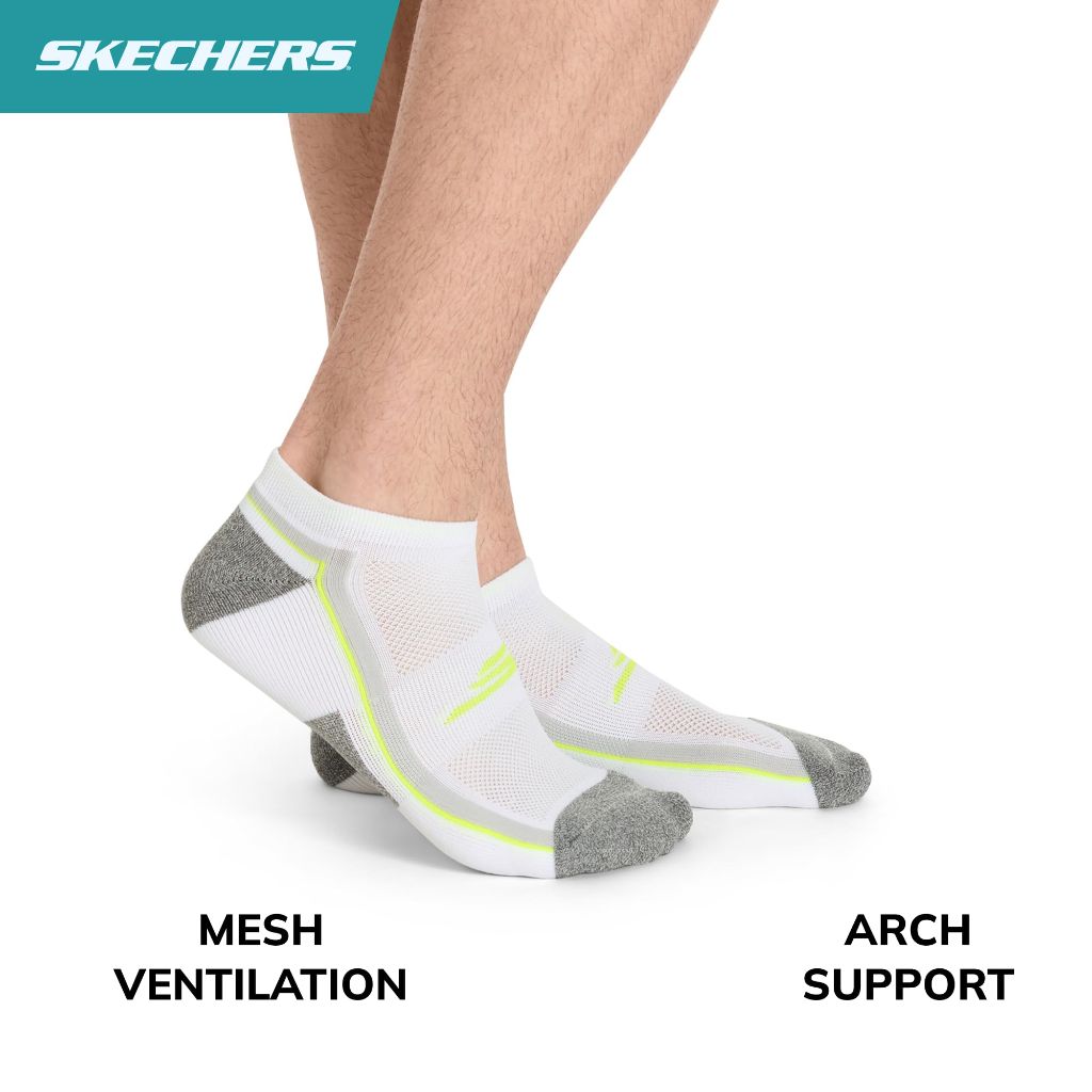 SZ 10-13, Skechers Men's 3-Pack Golf Low Cut Socks, Bright Yellow
