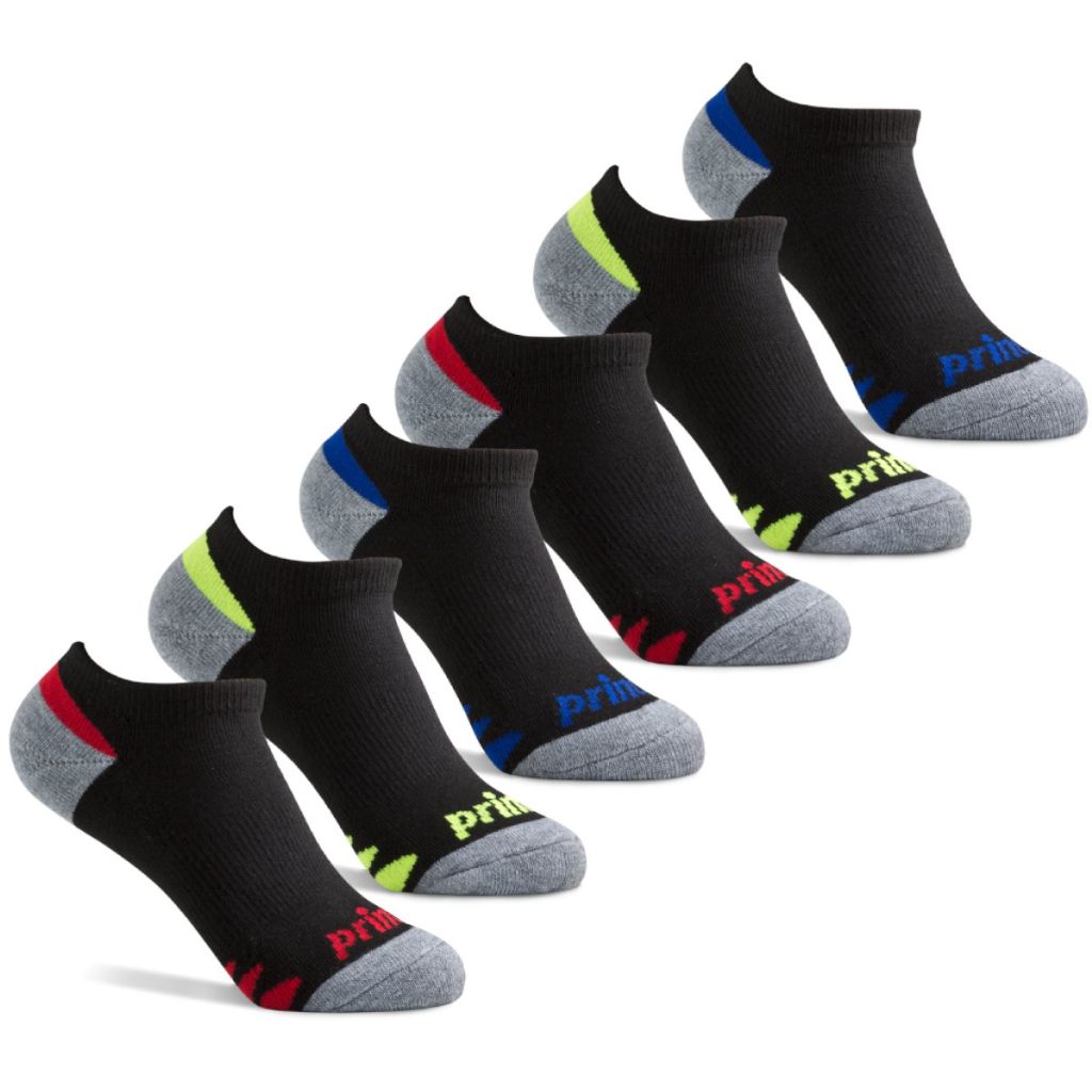 SZ 9-2.5 Prince Boys' Low Cut Athletic Ankle Socks for Active Kids  6 Pairs