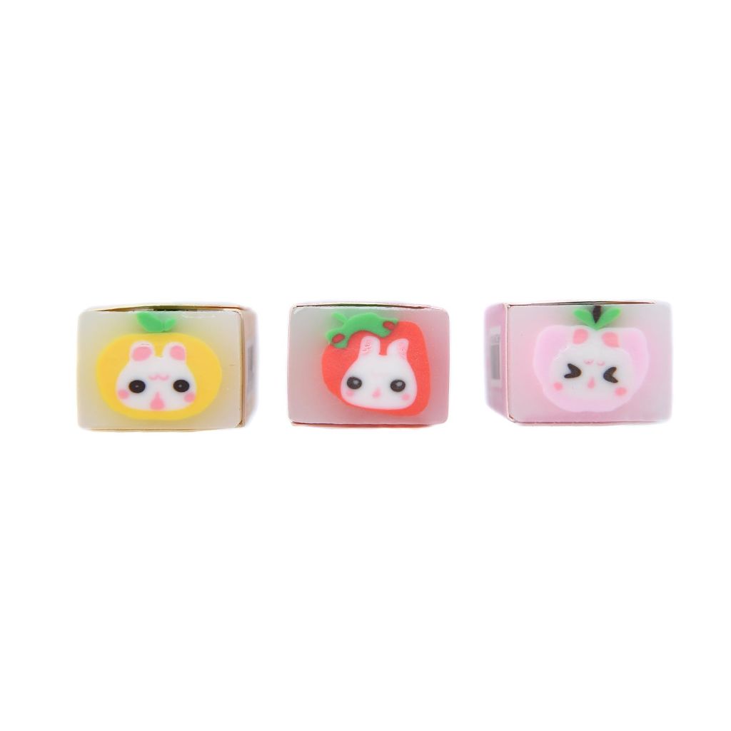 KUNFOWL 18 Pack Fruit Rabbit Jelly Erasers for Kids