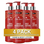 Old Spice Hand & Body Lotion for Men, Daily Hydration, 24/7 Hydration,  Argan Oil Scent, 16 fl (Pack of 4)