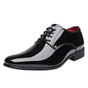 Bruno Marc Men's Faux Patent Leather Tuxedo Dress Shoes Classic Lace-up Formal Oxford,Size 13,Black