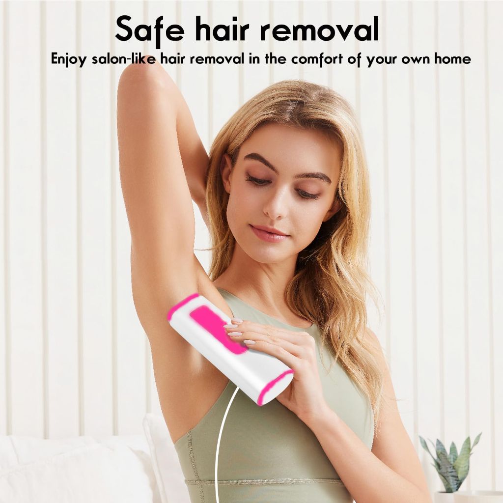 Avemoi Sapphire Laser Hair Removal with Ice Cooling, Painless 5 Levels, 2 Modes, Infinite Flash